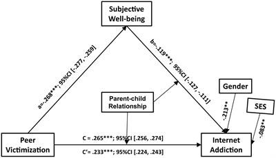 Peer victimization and children’s internet addiction in China: a moderated mediation model